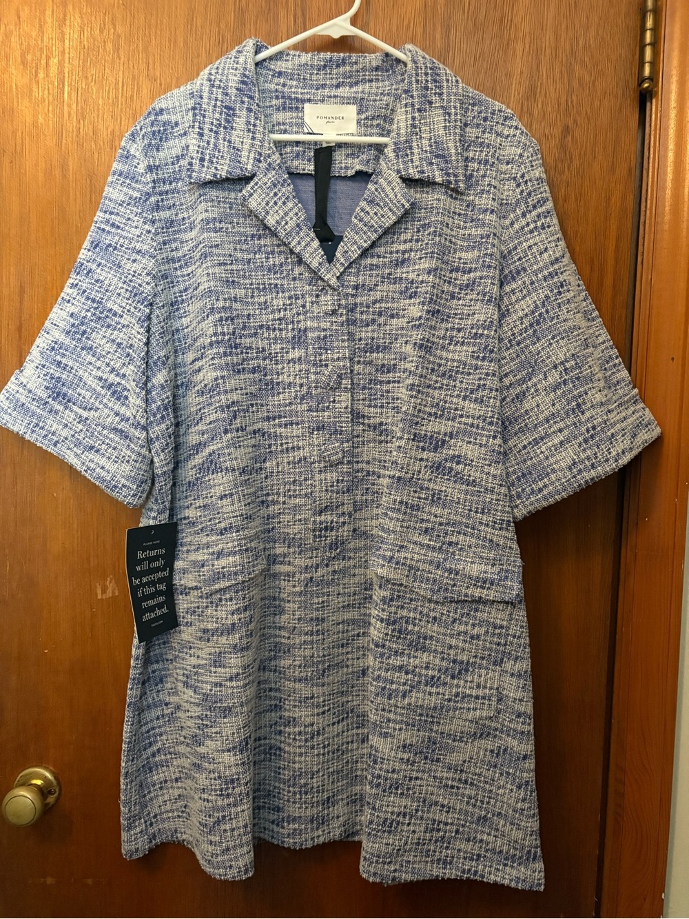 Tuckernuck Pomander Place Heathered Blue Tweed Claire Dress